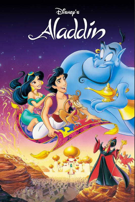 Aladdin (1992) 24x36 Poster - Disney Animation, Classic Family Film