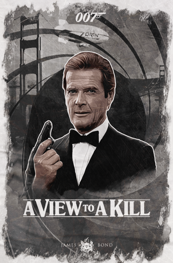 A View to a Kill 1985 Poster 24x36 - James Bond, Roger Moore, Spy Thriller - PosterFire.com