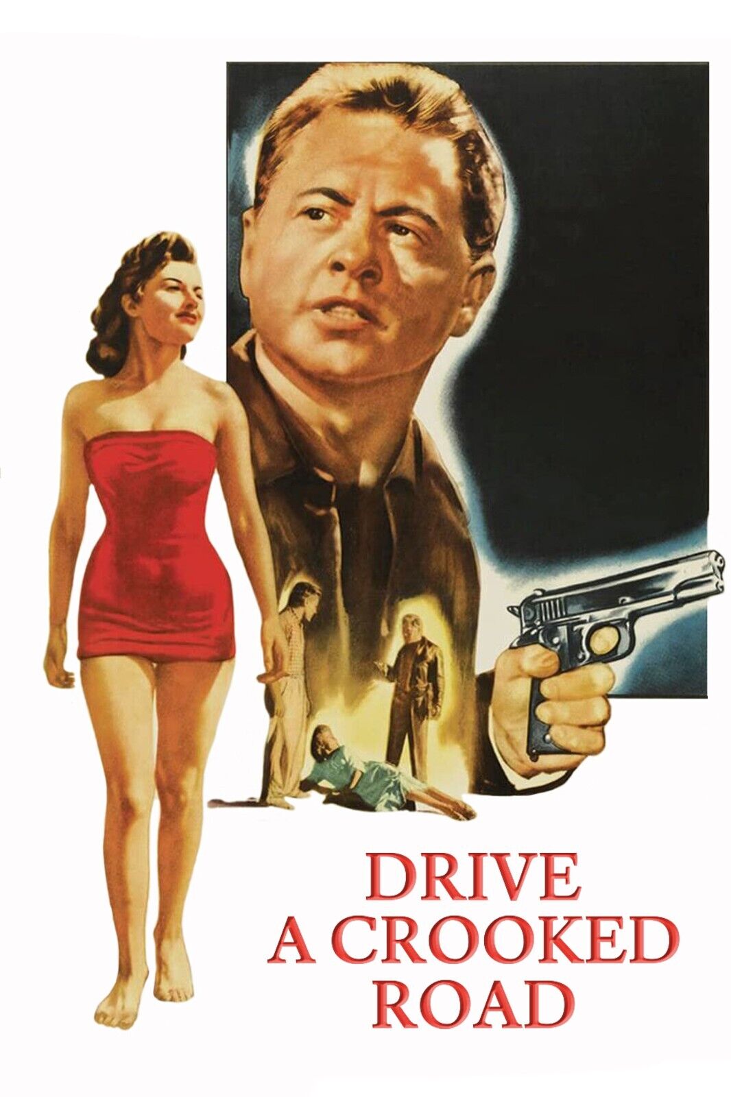 Drive a Crooked Road (1954) Poster 24x36 - Classic Film Noir Thriller - PosterFire.com