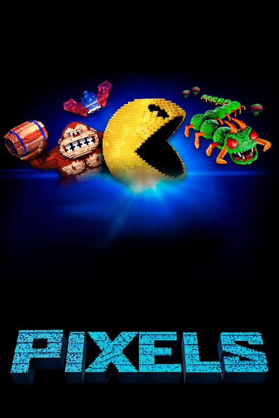 Pixels 2015 Poster 24x36 - Adam Sandler Sci-Fi Comedy, Retro Video Game Invasion - PosterFire.com