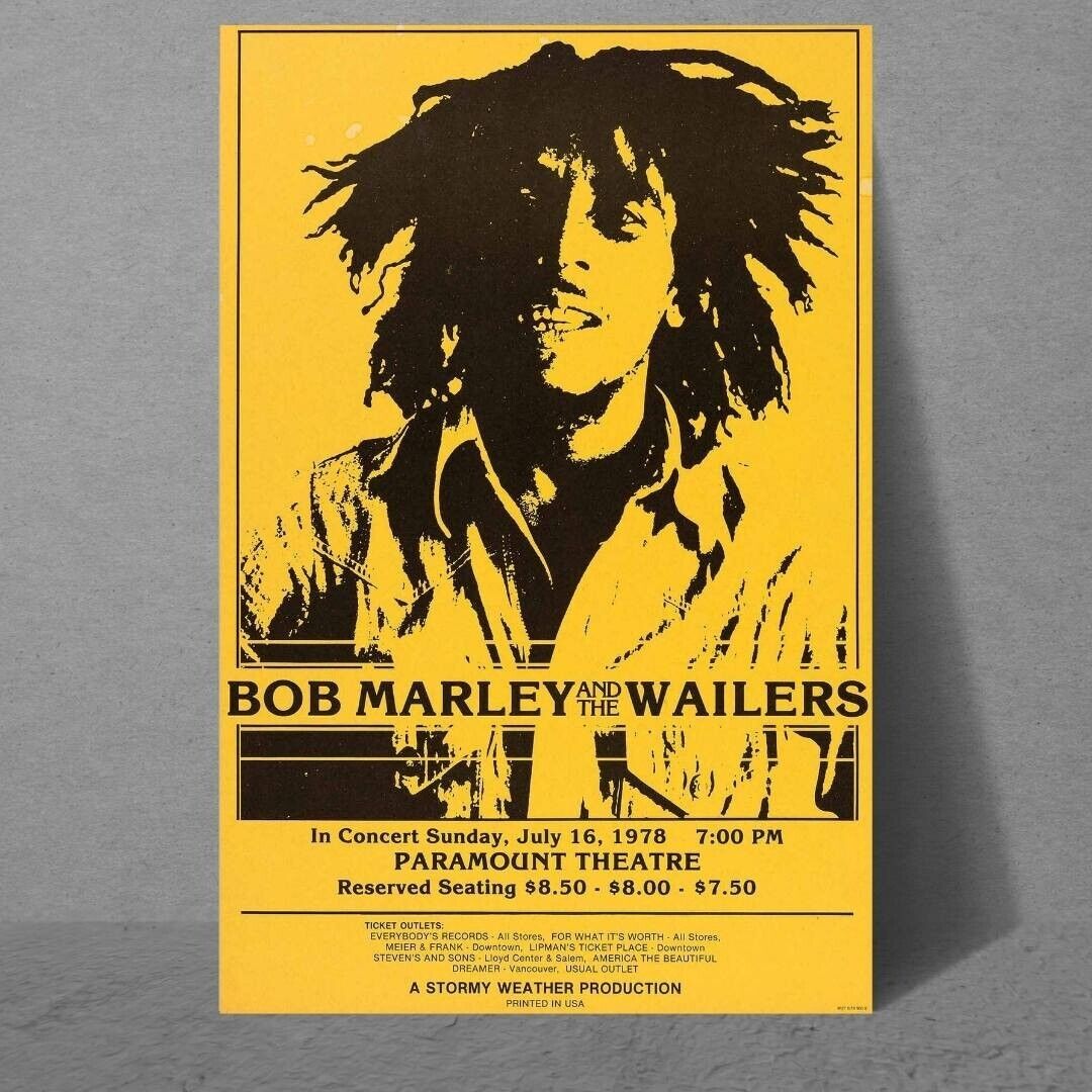 Bob Marley and the Wailers reggae be happy r&b poster paramount theatre poster 1 - PosterFire.com