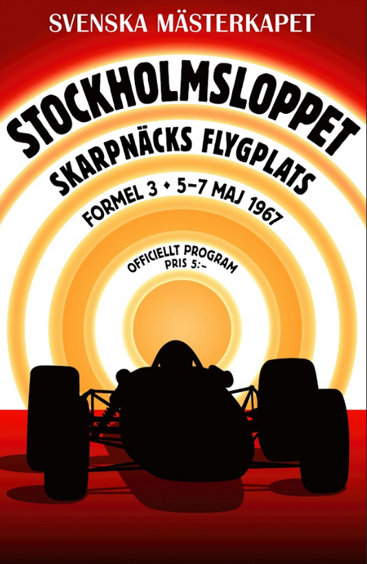 Svenska Mästerskapet 1967 Car Racing Poster 24x36 – Vintage Motorsport Art - PosterFire.com