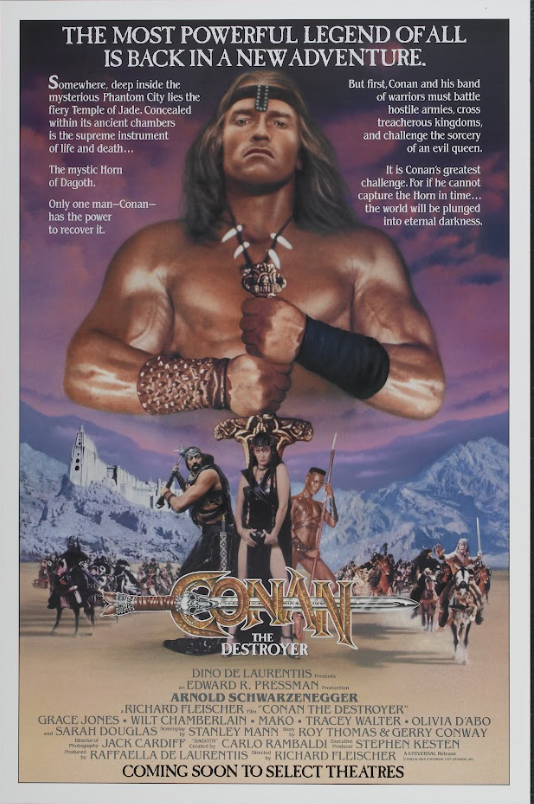 Conan the Destroyer 24x36 Poster Arnold Schwarzenegger Classic Fantasy Action - PosterFire.com