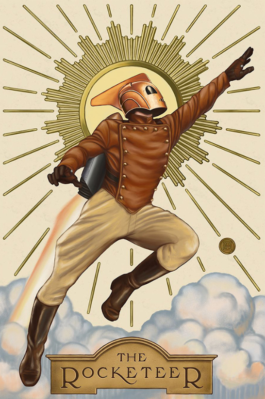 The Rocketeer 1991 Movie Poster 24x36 - Action Adventure Sci-Fi Heroine Retro - PosterFire.com