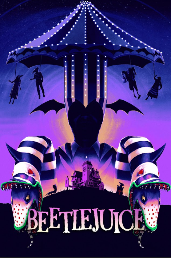 Beetlejuice 1988 Poster 24x36 Tim Burton Comedy Fantasy Classic Art - PosterFire.com