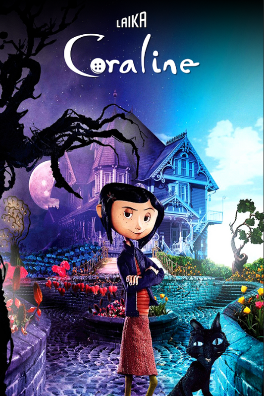 Coraline 2009 Poster 24x36 - Animated Fantasy, Neil Gaiman, Creepy Adventure