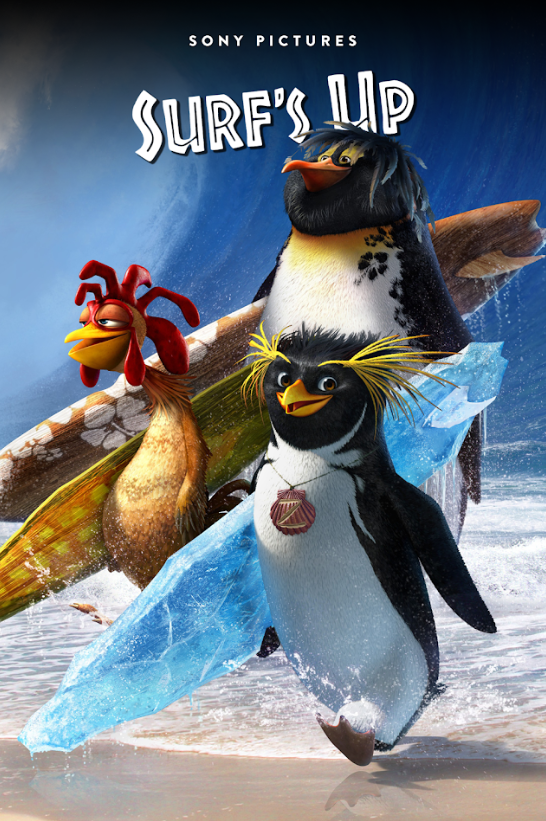 Surf's Up 2007 Movie Poster 24x36 - Animated Comedy, Surfing Penguins, Family - PosterFire.com