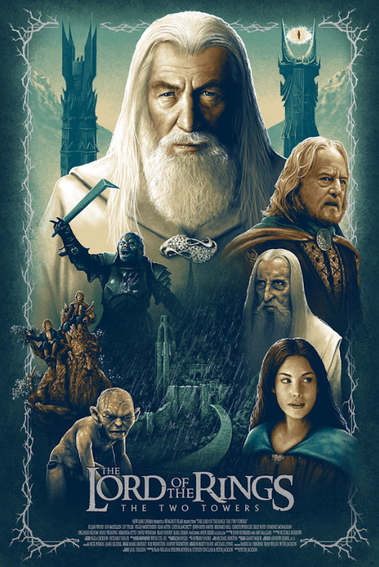 The Lord of the Rings The Two Towers 2002 Poster 24x36 - Epic Fantasy Adventure - PosterFire.com