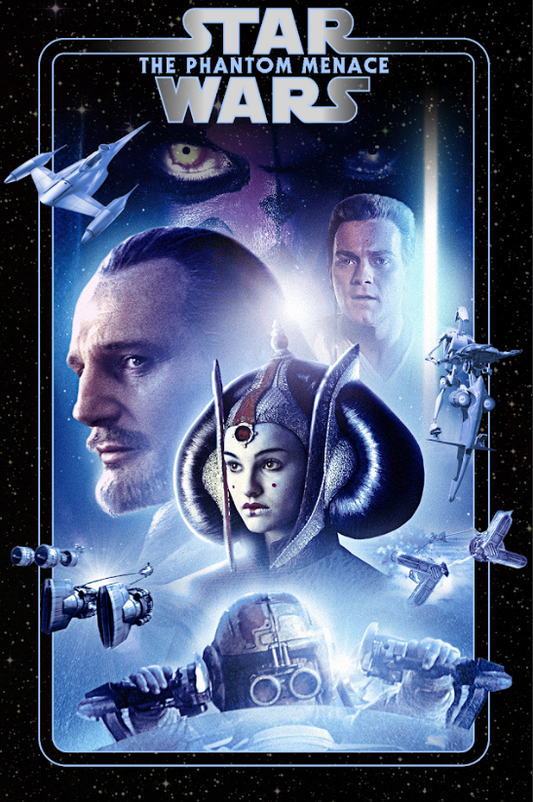 Star Wars: Episode I - The Phantom Menace (1999) 24x36 Movie Poster Epic Sci-Fi