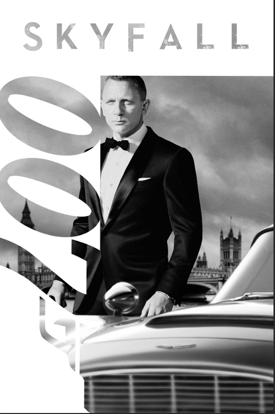 2012 Skyfall Movie Poster 24x36 James Bond Action Thriller Starring Daniel Craig