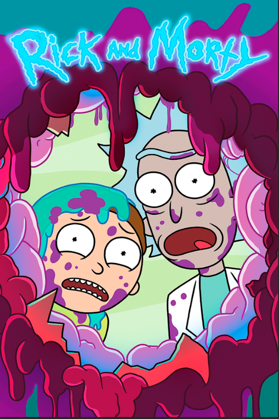 Rick and Morty 2013 Poster 24x36 - Animated Sci-Fi Comedy Mind-Bending Adventure