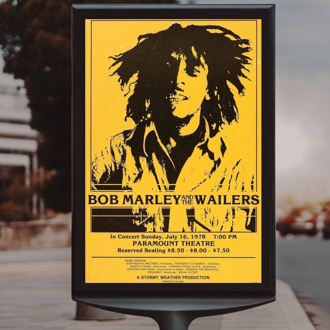 Bob Marley and the Wailers reggae be happy r&b poster paramount theatre poster 1 - PosterFire.com