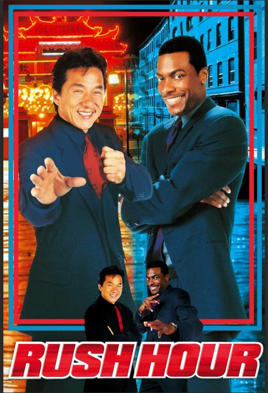 Rush Hour 1998 Movie Poster 24x36 - Jackie Chan & Chris Tucker - Action Comedy