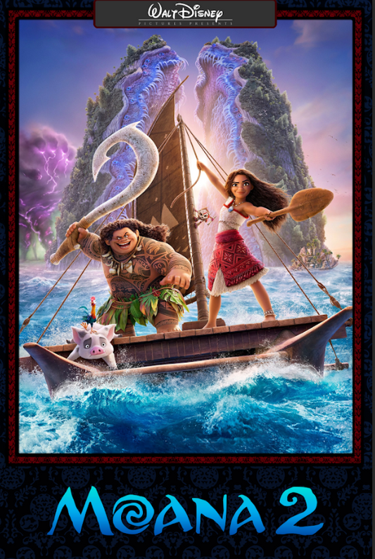 Moana 2 2024 Movie Poster 24x36 - Disney Sequel, Ocean Adventure, Magical Journe