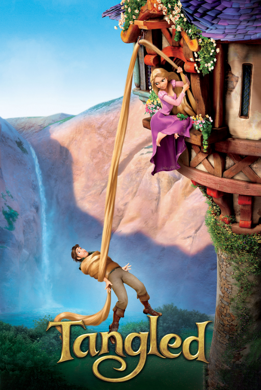 Tangled (2010) 24x36 Movie Poster Disney Animated Adventure Rapunzel Art