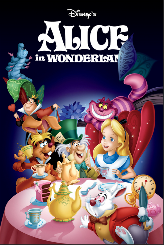 Alice in Wonderland (1951) 24x36 Poster - Disney Animation, Classic Family Film