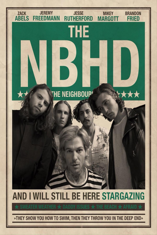 The Neighbourhood Music Poster, Indie Rock Band, Vintage Artwork, Iconic Design - PosterFire.com