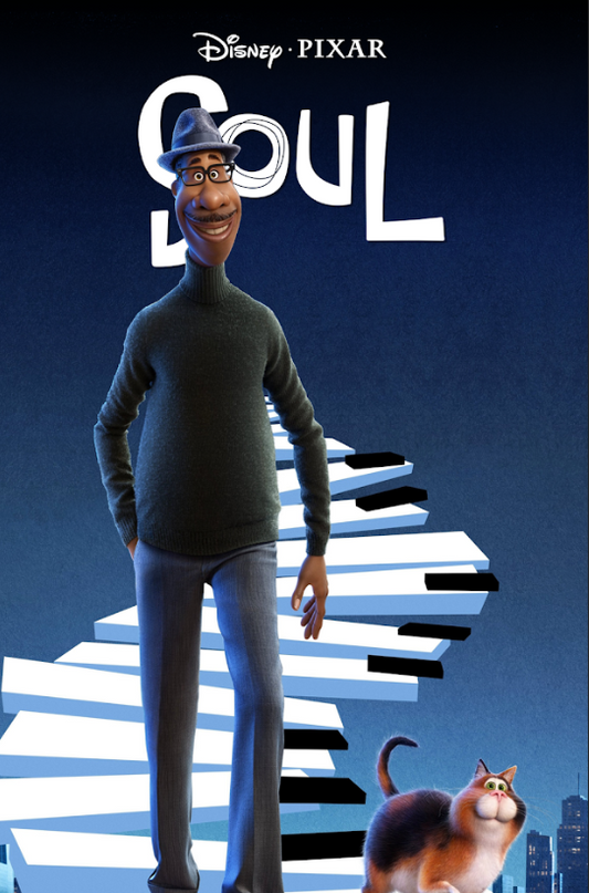 Soul (2020) 24x36 Movie Poster, Pixar Animated Film, Heartwarming Adventure