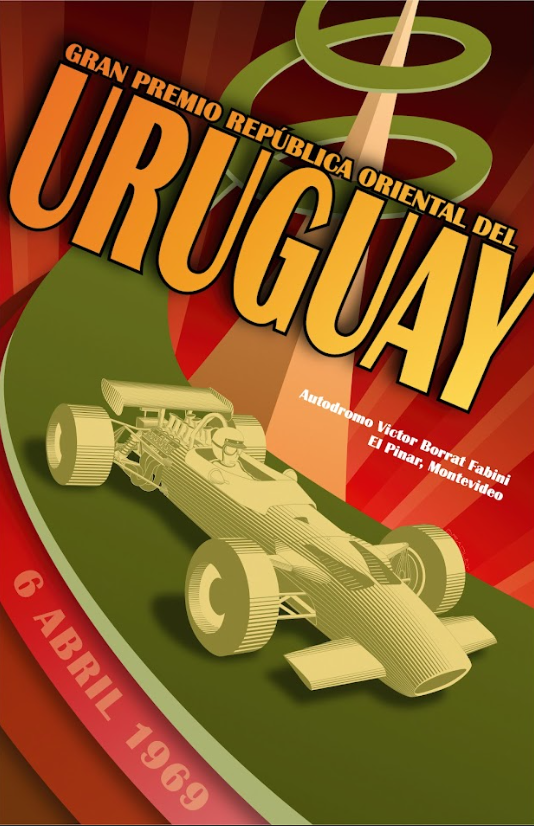 Gran Premio Uruguay 1969 Car Racing Poster - Historic South American Grand Prix - PosterFire.com