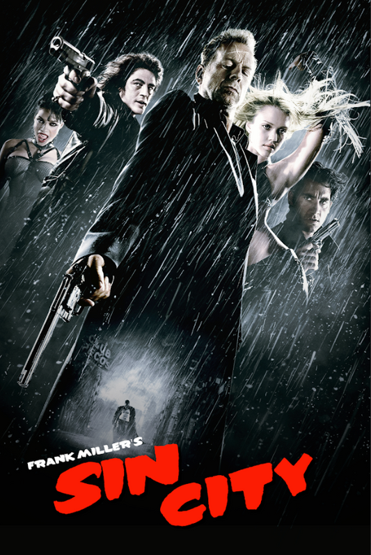 Sin City (2005) Poster 24x36 Noir Crime Thriller with Bruce Willis and Jessica - PosterFire.com