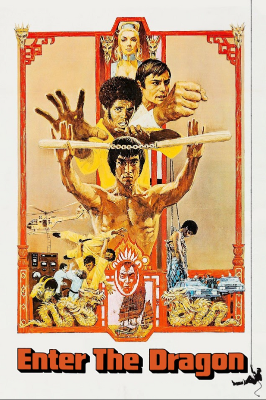 1973 Enter the Dragon Movie Poster 24x36 Bruce Lee Martial Arts Classic - PosterFire.com