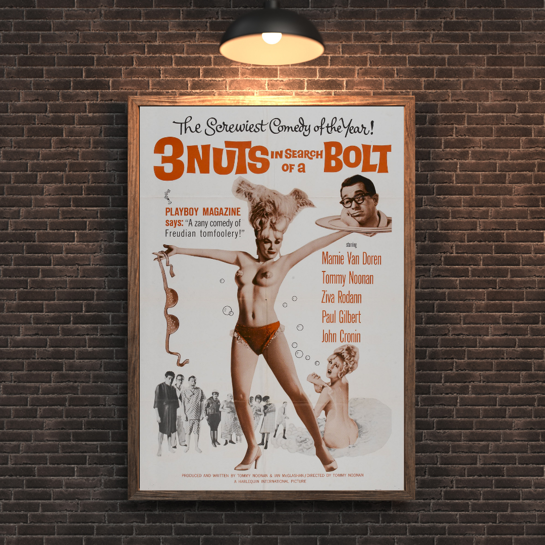 3 Nuts in Search of Bolt 02 Movie Poster - Vintage Comedy Collectible Art Print - PosterFire.com