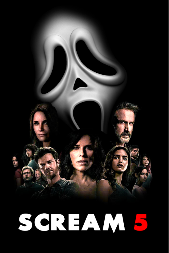 Scream (2022) Poster 24x36 Horror Reboot with New Generation vs. Ghostface Kille