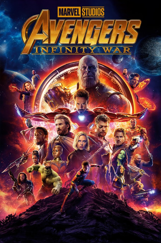 Avengers: Infinity War (2018) 24x36 Poster - Marvel, Epic Superhero Showdown