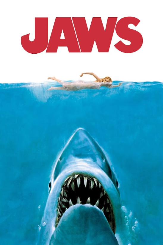 Jaws 1975 Movie Poster 24x36 - Thriller, Classic Horror, Steven Spielberg, Shark