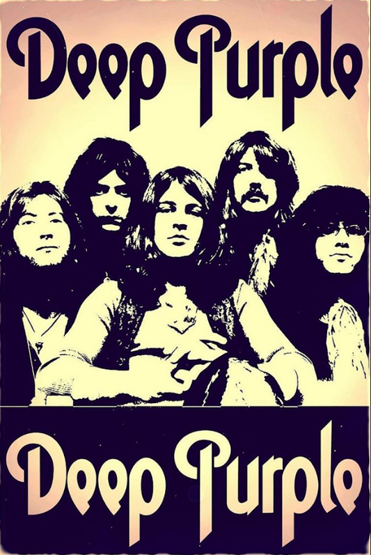 Deep Purple Poster 24x36 - Iconic Rock Band Music Retro Art