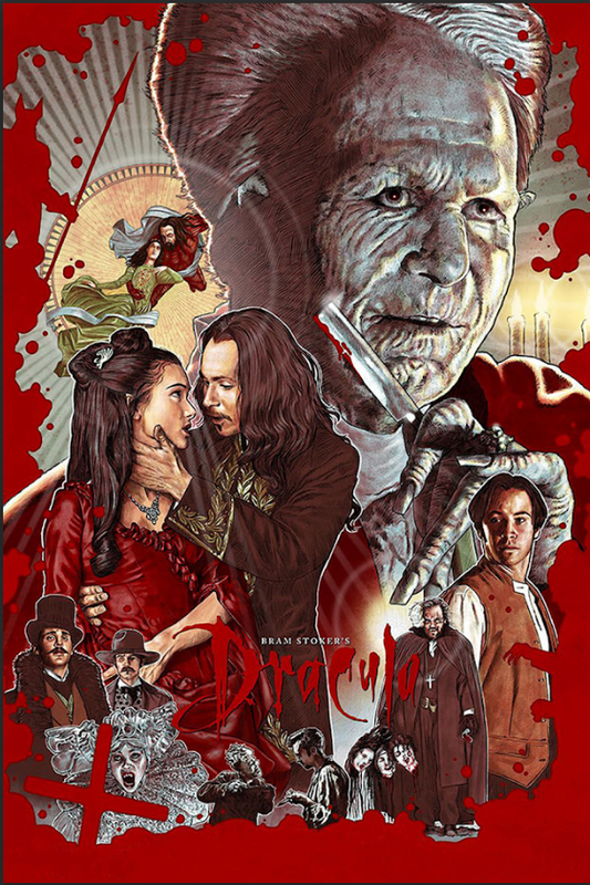 Bram Stoker's Dracula 1992 Poster 24x36 Francis Ford Coppola Gothic Horror Art