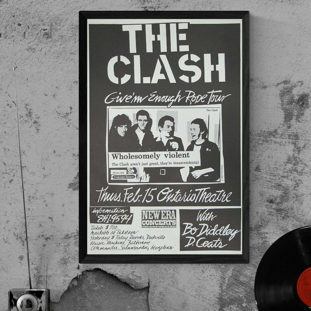 The Clash give em enough rope tour poster 24x36 punk rock london Ontario theater