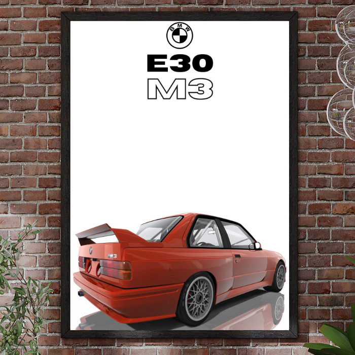 BMW E30 M3 24X36 WALL POSTERS MAN CAVE GARAGE GERMANY RACING E36 E46 90 GROUP A