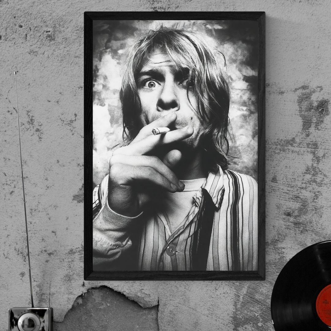 Kurt Cobain poster 24x36 smoking nirvana grunge punk the clash the police rock