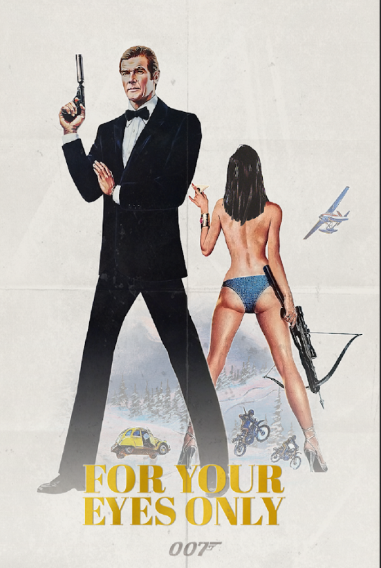 For Your Eyes Only (1981) 24x36 Movie Poster, Roger Moore, Classic James Bond - PosterFire.com