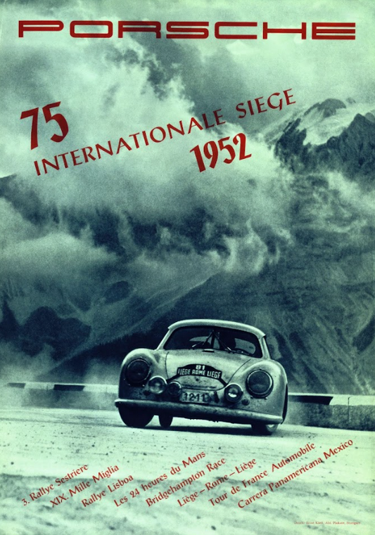 1952 Car Racing Poster - Historic Motorsport Event, Vintage Racing Design, Celeb - PosterFire.com