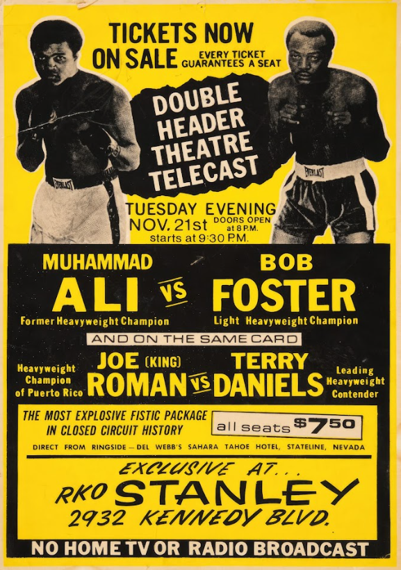 Muhammad Ali vs Bob Foster Boxing Poster 24x36 - 1972 Light Heavyweight Champion - PosterFire.com