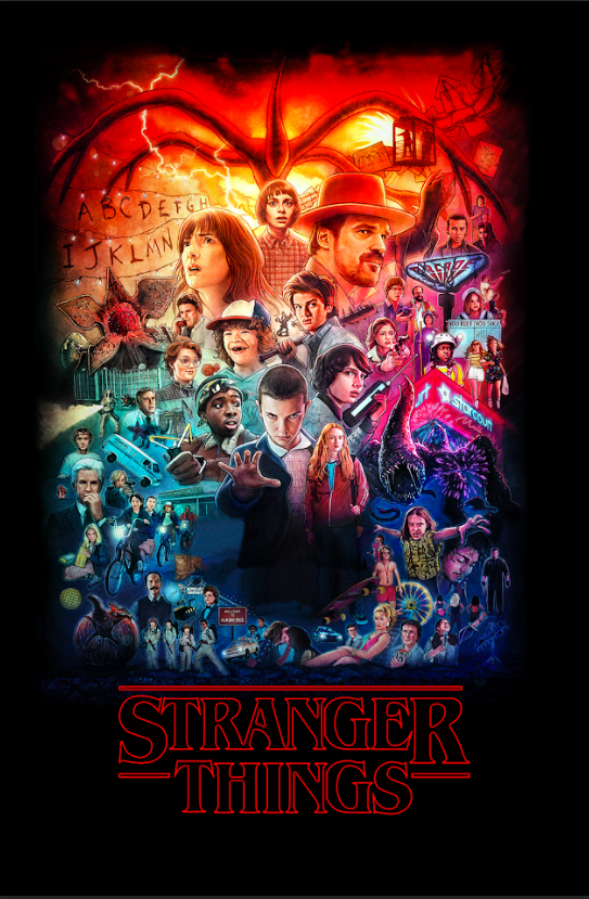 Stranger Things 2016 Poster 24x36 - Netflix Sci-Fi Horror Mystery 80s Retro