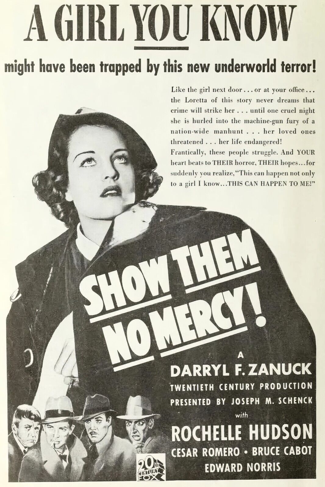 Show Them No Mercy! 1935 Vintage Movie Poster 24x36 | Crime Drama, Classic - PosterFire.com