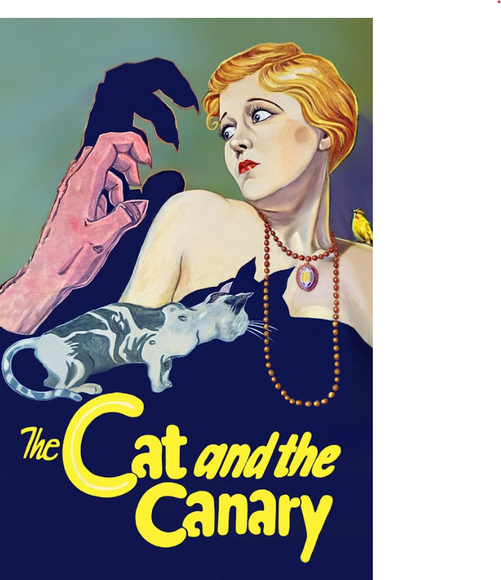 The Cat and the Canary 1927 Poster 24x36 - Silent Horror Classic Mystery Thrille - PosterFire.com