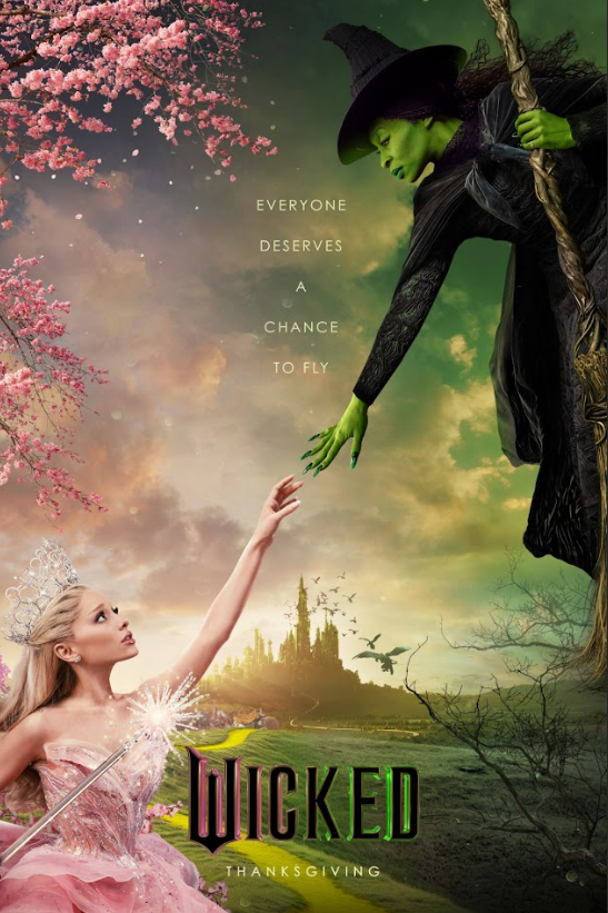 Wicked 2024 Movie Poster 24x36 - Broadway Musical Fantasy Drama Magical Story