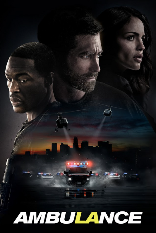 Ambulance (2022) 24x36 Poster - Jake Gyllenhaal, Action Thriller Rare Poster - PosterFire.com