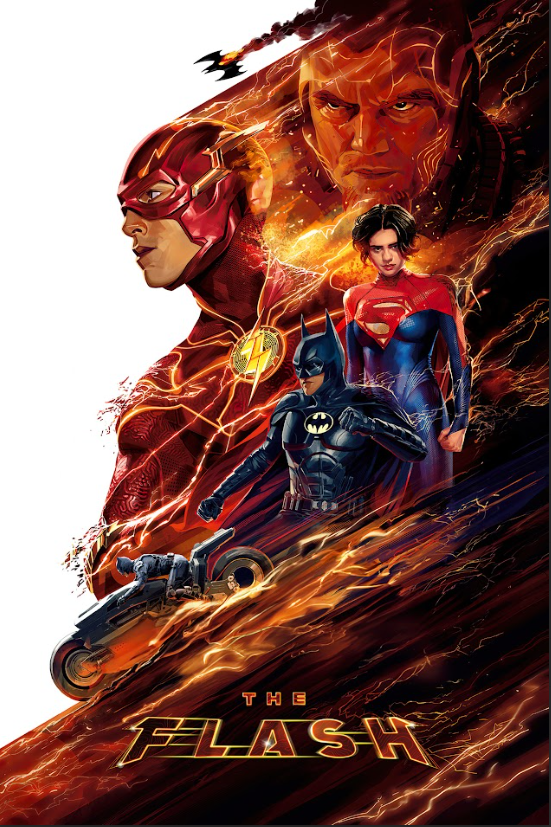 The Flash 2023 Poster 24x36 - Superhero Action Time Travel DC Comics