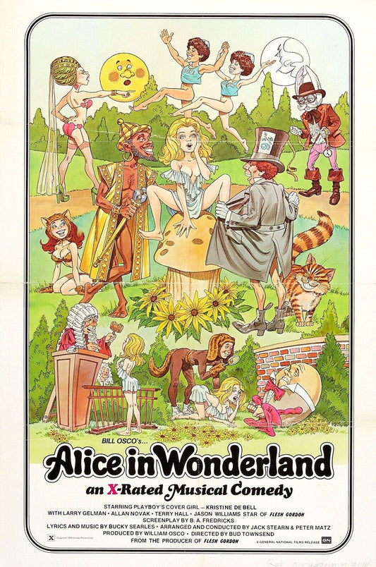 Enchanting Wonderland: Alice in Wonderland Movie Poster X-RATED vintage - PosterFire.com