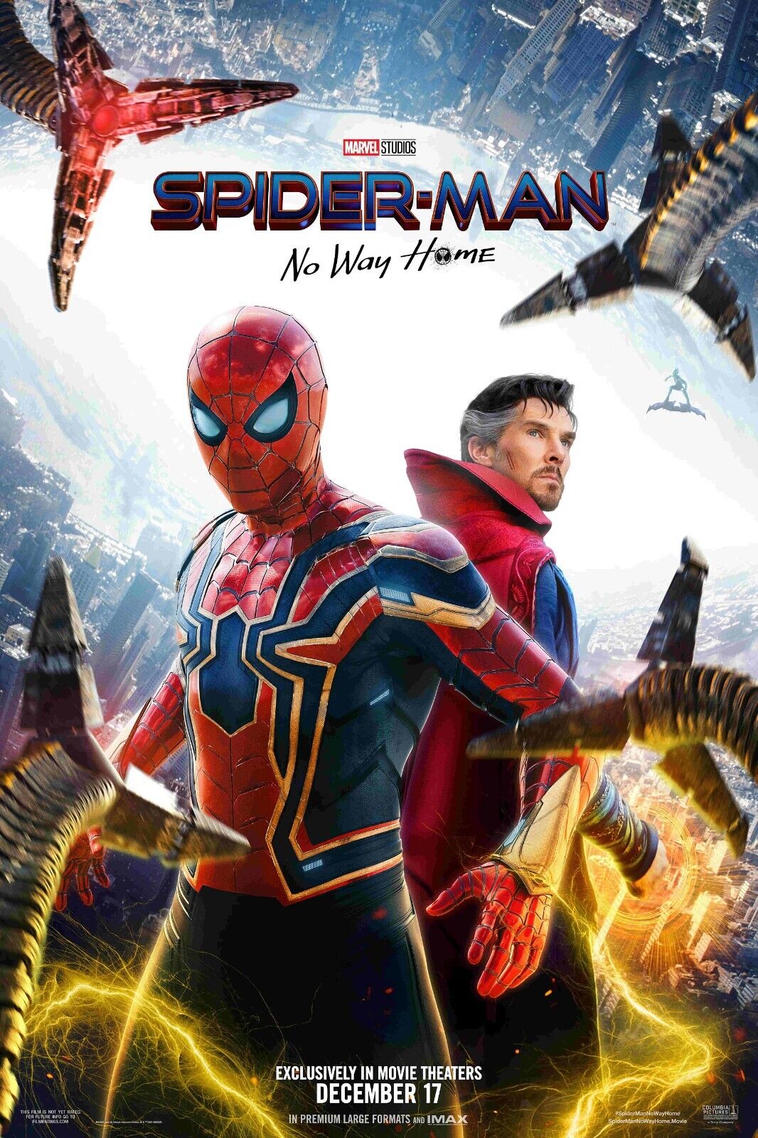 Spider Man No Way Home Poster 24x36 Tom Holland, Tobey McGuire, Andrew Garfield - PosterFire.com