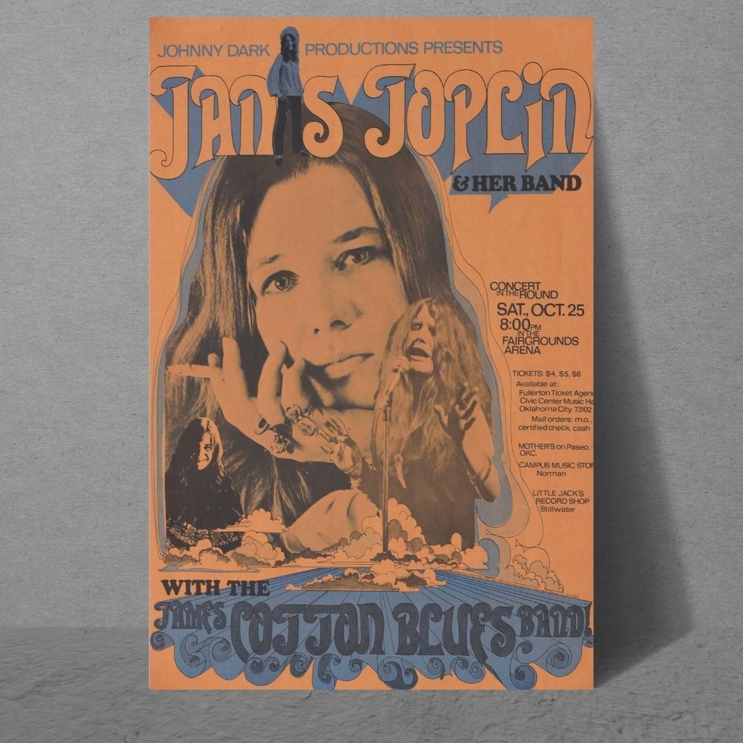 Janis Joplin poster soul Jefferson airplane tour Woodstock white rabbit rock 8k