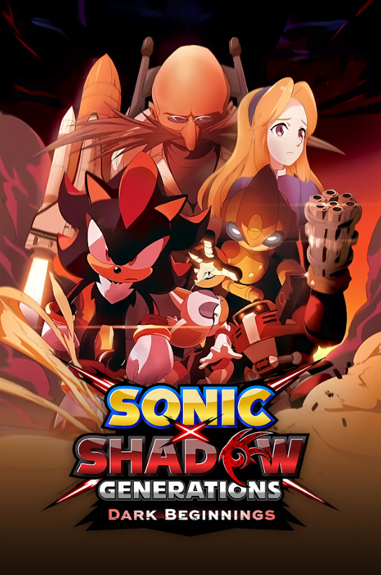 2024 Sonic X Shadow Generations: Dark Beginnings Poster 24x36 Animated Action - PosterFire.com