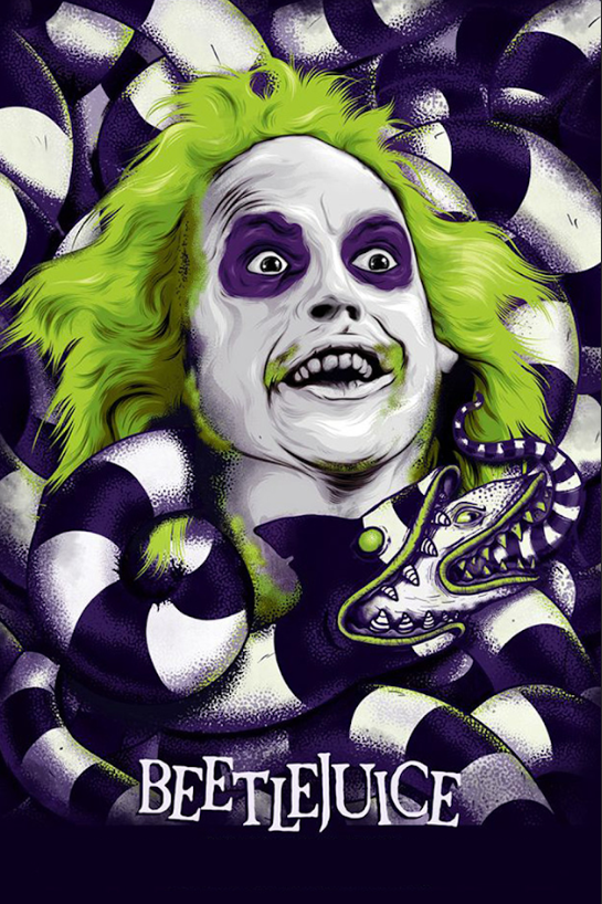 1988 Beetlejuice Poster 24x36 | Tim Burton Comedy Classic | Collectible Art - PosterFire.com