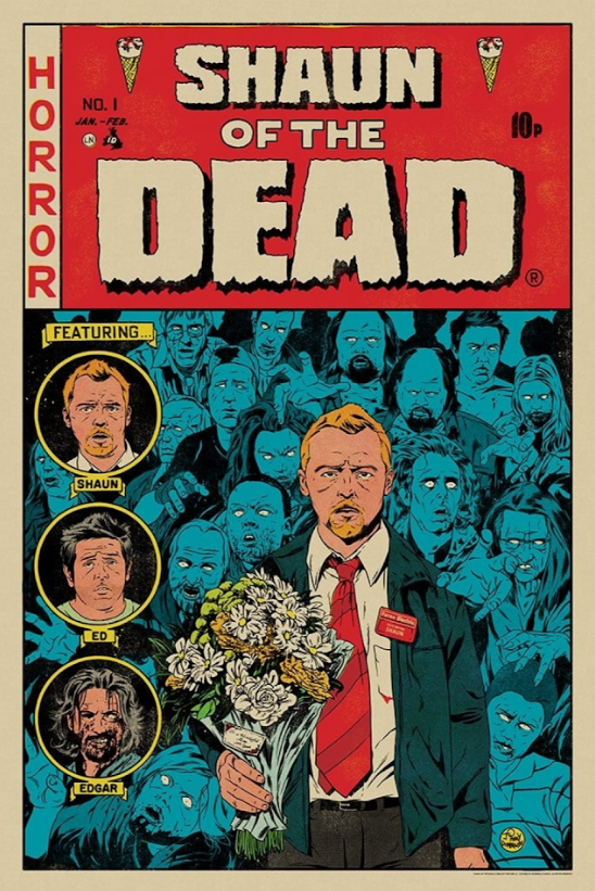 Shaun of the Dead 2004 Movie Poster 24x36 Simon Pegg Zombie Comedy Horror - PosterFire.com