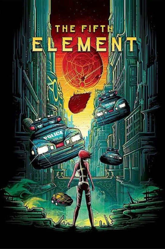 The Fifth Element 1997 Movie Poster 24x36 Bruce Willis Milla Jovovich Sci-Fi Act - PosterFire.com